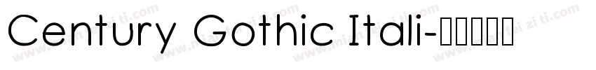 Century Gothic Itali字体转换